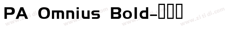 PA Omnius Bold字体转换
